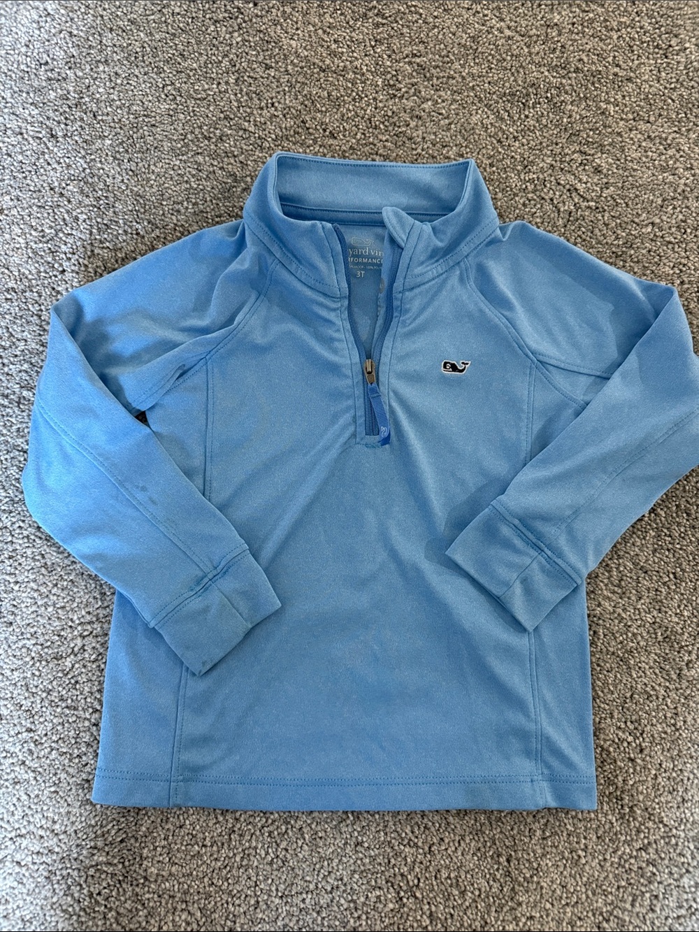 Vineyard Vines Light Blue Kids Quarter-Zip Pullover